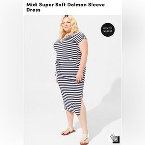 Torrid Super Soft striped dress size 1. Worn once